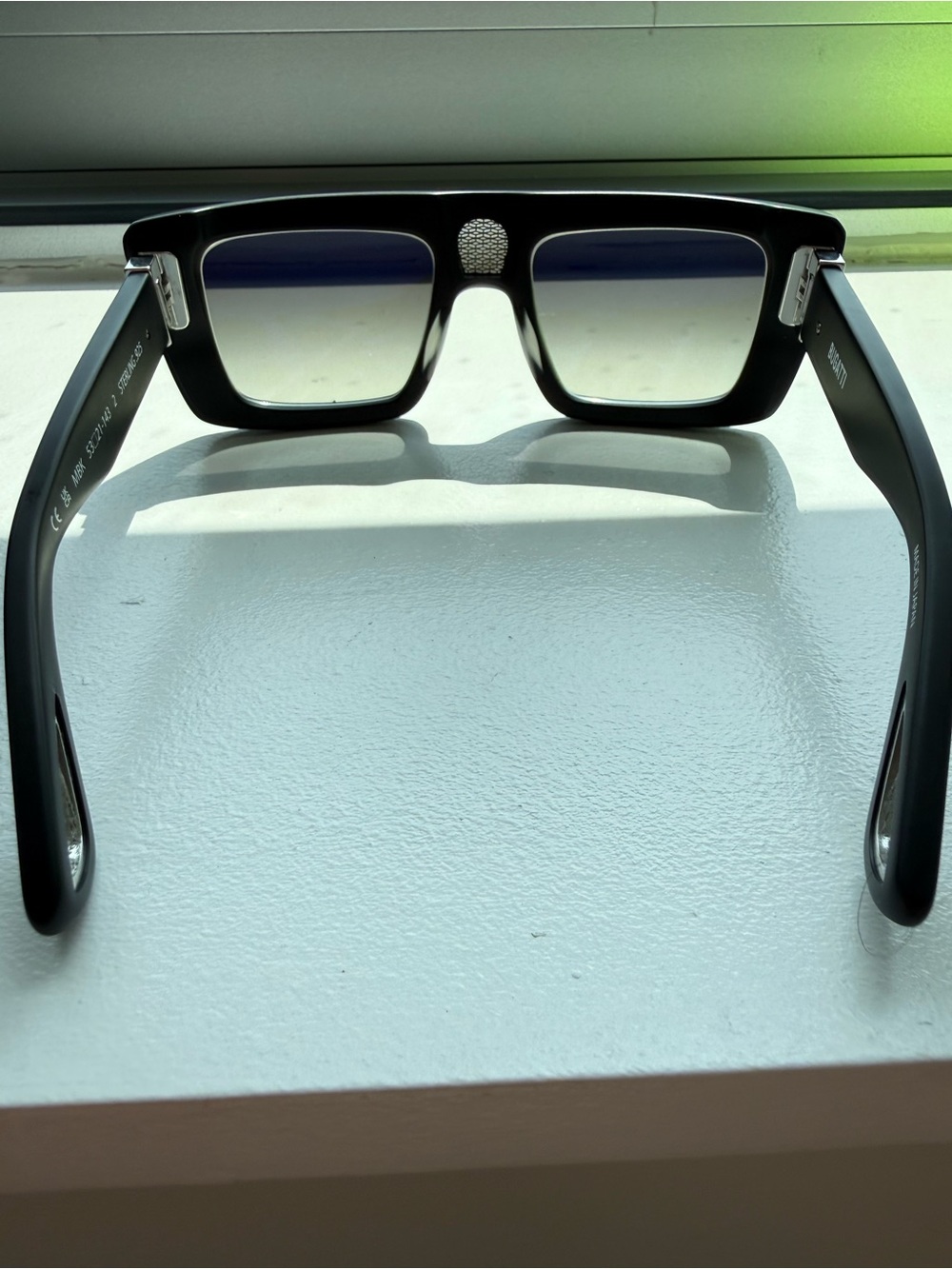 NEW Bugatti Sterling .925 Silver Matte Black Sunglasses 53-21-143 - Picture 5 of 7